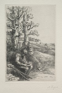 Mały żebrak. autorstwa Alphonse Legros