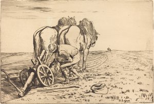 Pług La charrue. autorstwa Alphonse Legros