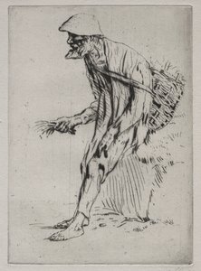 Sprzedawca Czerwonego Pimpernela autorstwa Alphonse Legros