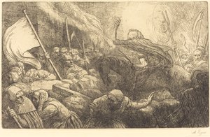 Triumf śmierci: proklamacja autorstwa Alphonse Legros