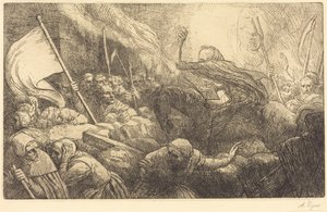 Triumf śmierci: Proklamacja autorstwa Alphonse Legros