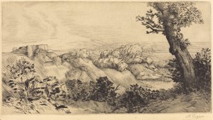 Czubek wzgórza autorstwa Alphonse Legros