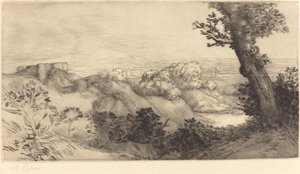 Czubek wzgórza autorstwa Alphonse Legros
