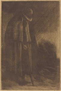 Podróżnik przyjmujący schronienie Podróżnik przyjmuje schronienie. autorstwa Alphonse Legros