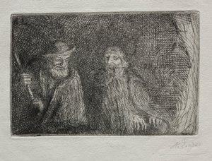 Dwóch Pasterzy autorstwa Alphonse Legros