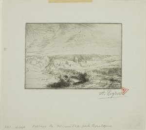 Wioska Wimille, w pobliżu Boulogne autorstwa Alphonse Legros