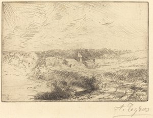 Wioska Wimille, niedaleko Boulogne (Village de Wimille, pres Boulogne) autorstwa Alphonse Legros