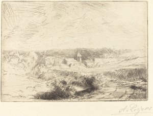Wioska Wimille, niedaleko Boulogne (Village de Wimille, pres Boulogne) autorstwa Alphonse Legros