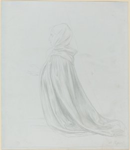 Kobieta w płaszczu. autorstwa Alphonse Legros