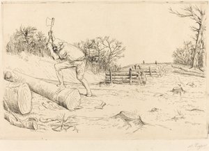 Drwal (Drwal) autorstwa Alphonse Legros