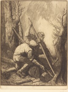 Drwale, III płyta (Les bucherons) autorstwa Alphonse Legros