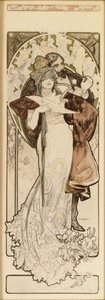 Makieta do litografii "Program 27 października 1900", ok. godz. 1900 autorstwa Alphonse Mucha