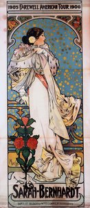 Plakat do Farewell American Tour Sarah Bernhardt, 1905-1906, ok. 1905