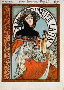 W Dzielnicy Łacińskiej, 1898 autorstwa Alphonse Mucha