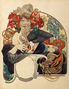 piwo moza, autorstwa Alphonse Mucha