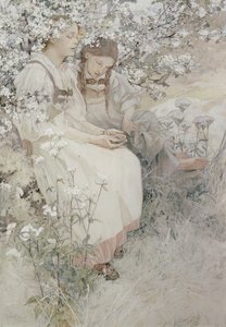 Błogosławieni czystego serca, albowiem oni Boga oglądać będą. autorstwa Alphonse Marie Mucha