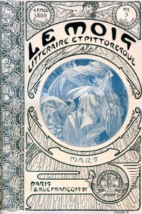 Okładka magazynu (miesięcznika) Miesiąc Literacki i Malowniczy Alfonsa Muchy (1860-1939): marzec 1899 - Maison de la Bonne Presse - autorstwa Alphonse Mucha