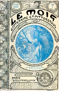 Okładka magazynu (miesięcznika) Miesiąc Literacki i Malowniczy Alphonse Mucha (1860-1939): styczeń 1899 - Maison de la Bonne Presse - autorstwa Alphonse Mucha