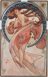 Taniec (róża) autorstwa Alphonse Mucha