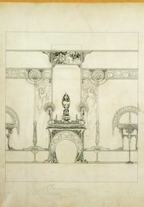 Projekt dla butiku jubilera Fouquet ... autorstwa Alphonse Marie Mucha