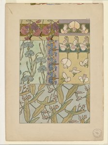 Dekoracja dokumentów: Słodki groszek autorstwa Alphonse Mucha