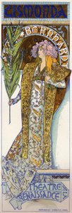 Gismonda z Sarah Bernhardt w Paryżu autorstwa Alphonse Marie Mucha