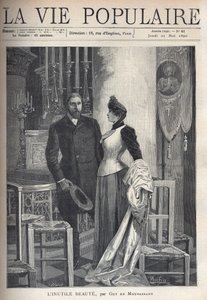 W kościele piękna i elegancka para staje wśród świec i modli się do Boga. Ilustracja Alfonsa Marii Muchy (Alphonse Marie Mucha autorstwa Alphonse Mucha