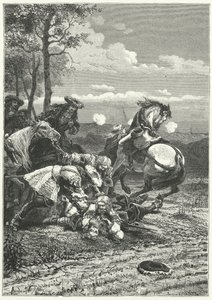 Śmierć marszałka Turenne w bitwie pod Salzbach autorstwa Alphonse Marie de (after) Neuville