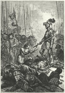 Franciszek I z Francji wzięty do niewoli w bitwie pod Pawią autorstwa Alphonse Marie de (after) Neuville