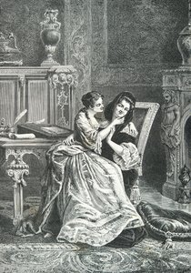 Marie Adelaide de Savoie z Mamde de Maintenon (rycina) autorstwa Alphonse Marie de Neuville