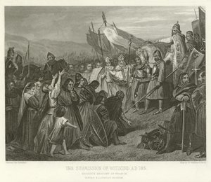 Poddanie się Witikinda, AD 785 autorstwa Alphonse Marie de Neuville