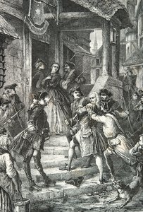 Voltaire zostaje aresztowany we Frankfurcie autorstwa Alphonse Marie de Neuville