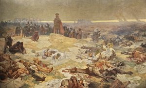 Po bitwie pod Grunwaldem. Solidarność Słowian Północnych Cykl Epopeja słowiańska autorstwa Alphonse Mucha
