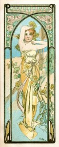 „Przebudzenie poranka”, 1899 autorstwa Alphonse Mucha