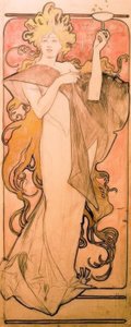 Szampan Ruinart autorstwa Alphonse Mucha
