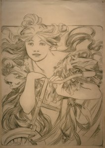 Cykle Perfecta, szkic projektu autorstwa Alphonse Mucha