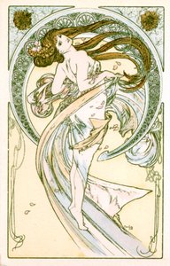 „Taniec”, 1900 autorstwa Alphonse Mucha