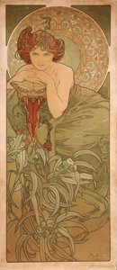 Szmaragd Z serii Klejnoty autorstwa Alphonse Mucha