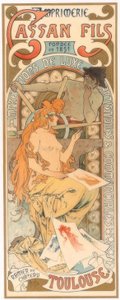 Cassan Fils Drukowanie autorstwa Alphonse Mucha