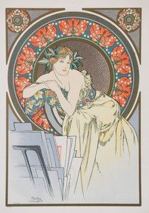 Kobieta z makami, 1898. autorstwa Alphonse Mucha