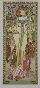Cztery pory roku: jesień, 1900. autorstwa Alphonse Mucha