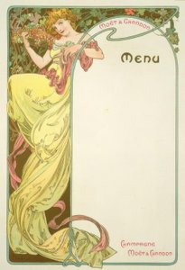 Moët & Chandon / Menu autorstwa Alphonse Mucha