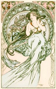 „Muzyka”, 1900 autorstwa Alphonse Mucha