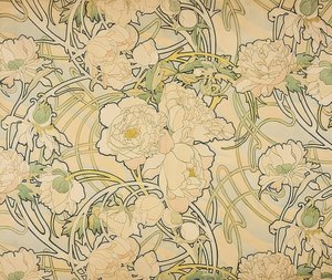 Piwonie. 1897 autorstwa Alphonse Mucha
