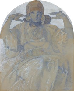 Portret artystów Córka Jarosława, ok. 1930 r. 1924 autorstwa Alphonse Mucha