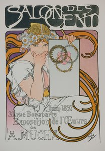 Plakat do wystawy A. Muchas w Salon des Cent, 1897.