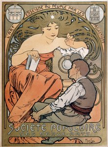 Plakat dla Popularnego Towarzystwa Sztuk Pięknych, 1897.