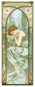 „Spoczynek nocy”, 1899 autorstwa Alphonse Mucha