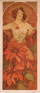 Rubin Z serii Klejnoty autorstwa Alphonse Mucha