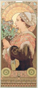 Silberdistel autorstwa Alphonse Mucha